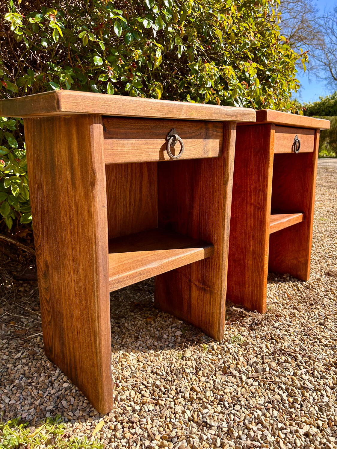 Brutalist bedside tables
