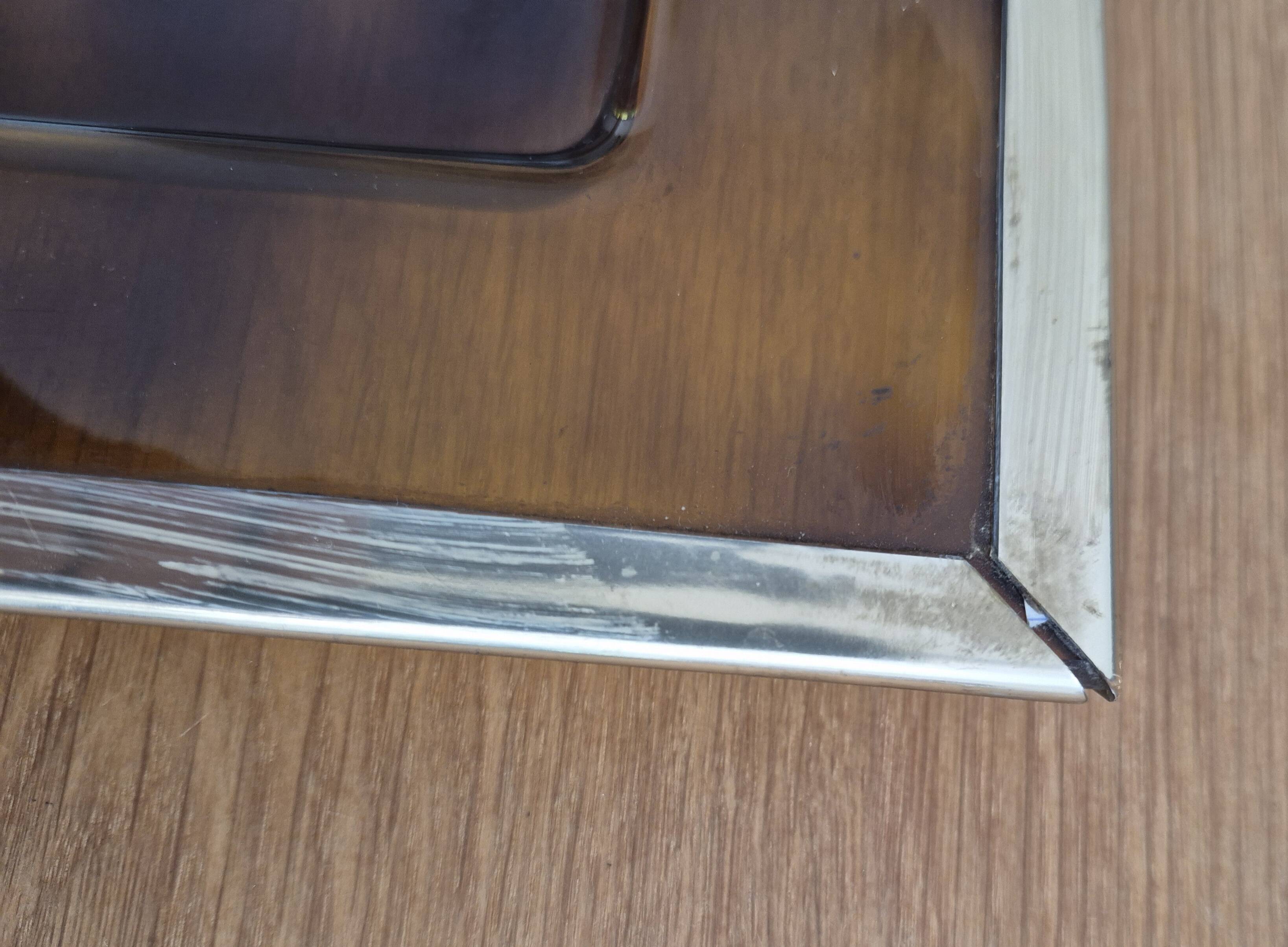 Coffee table with amber Bakelite top, turtle pattern, Vintage 70's