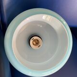 Vintage pendant lamp in blue opaline