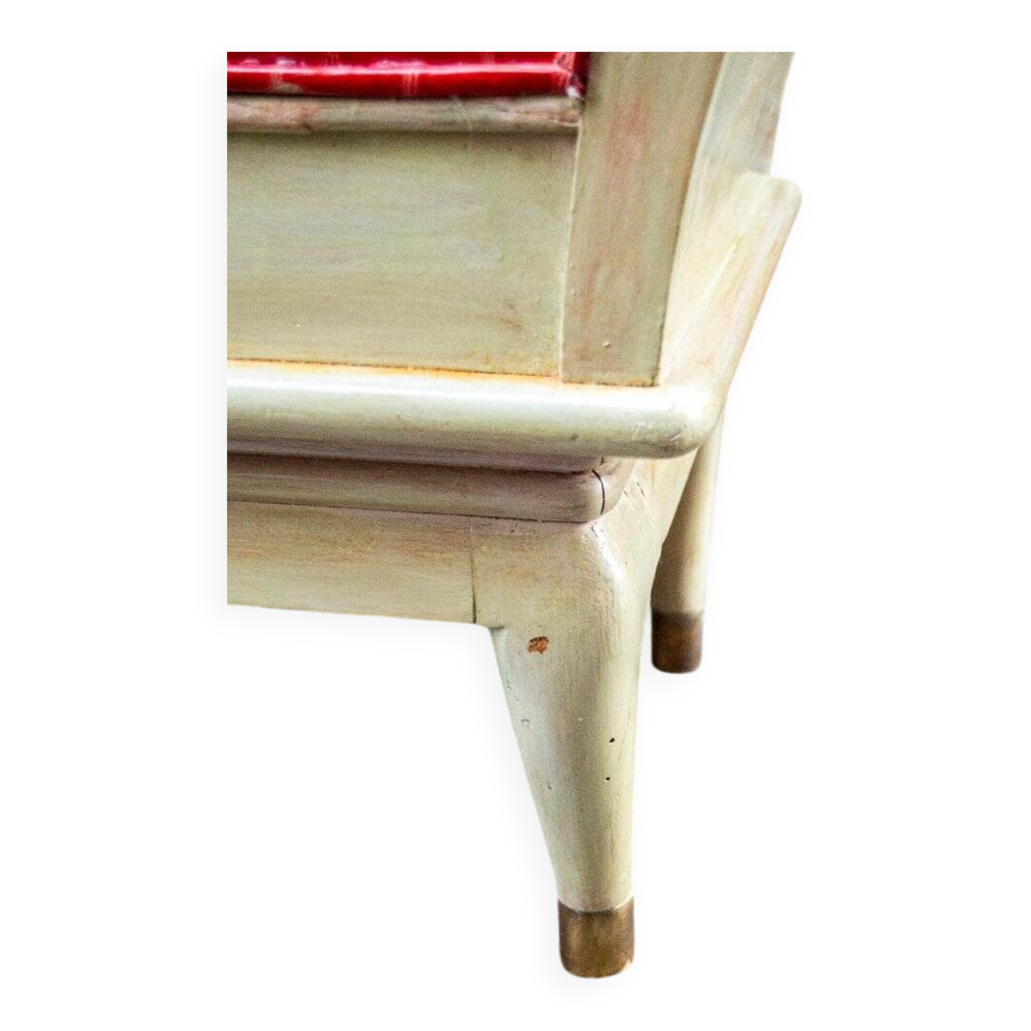 Sgabelli Art Deco in wood, ottone and pelle, Italia, anni '30, set of 2