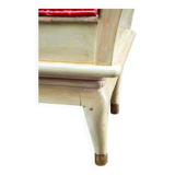 Sgabelli Art Deco in wood, ottone and pelle, Italia, anni '30, set of 2