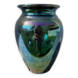 Vintage iridescent ceramic vase