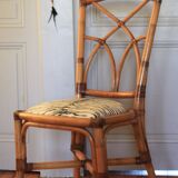 Chaise en bambou assise zébrée