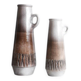 Mid-century modern art ceramic vases by Ingrid Atterberg for Upsala-Ekeby, 1970s, set of 2
