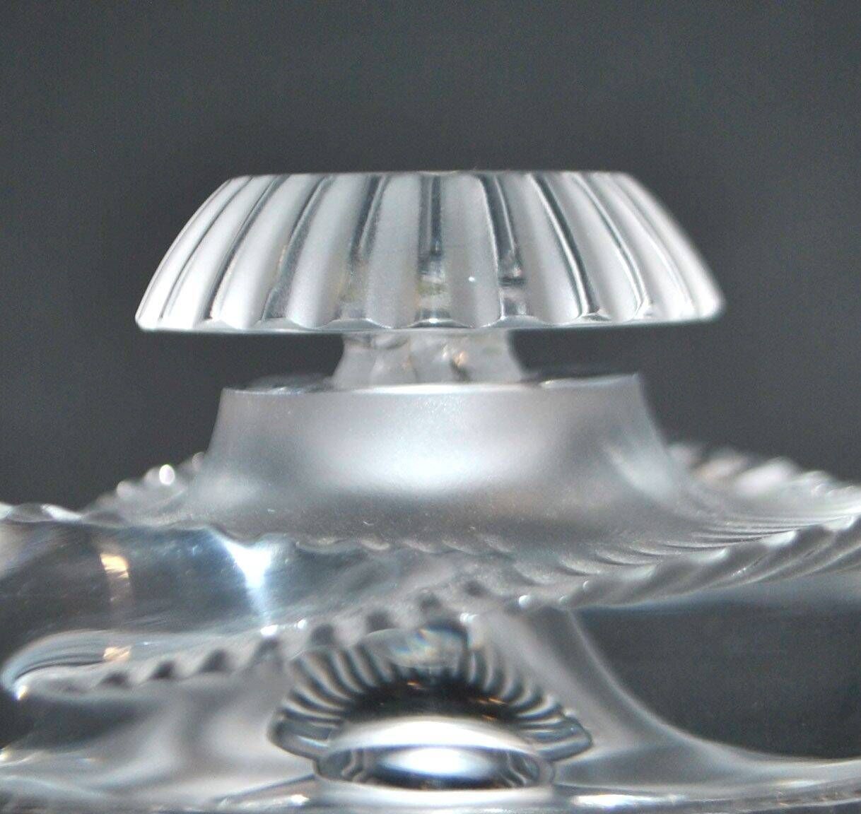 Lalique Baptiste bottle in frosted crystal signed "Lalique R France" 1979