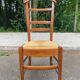 Solid wood and straw valet chair with hanger and drawer