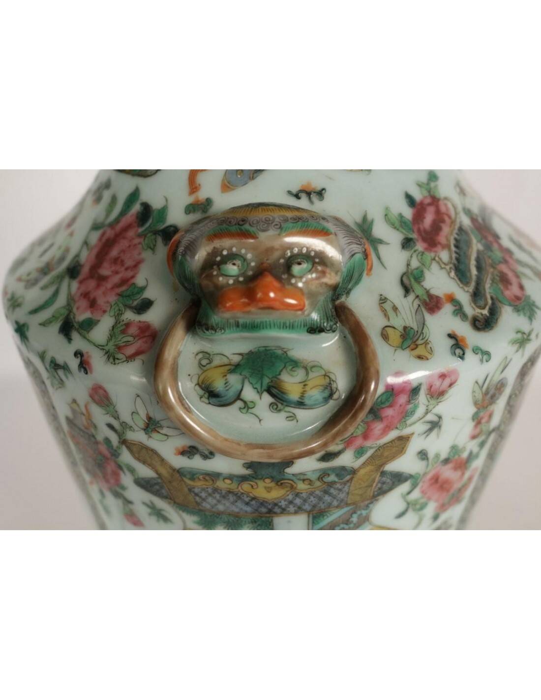 Early 20th century Chinese lamp, porcelain and gilt bronze