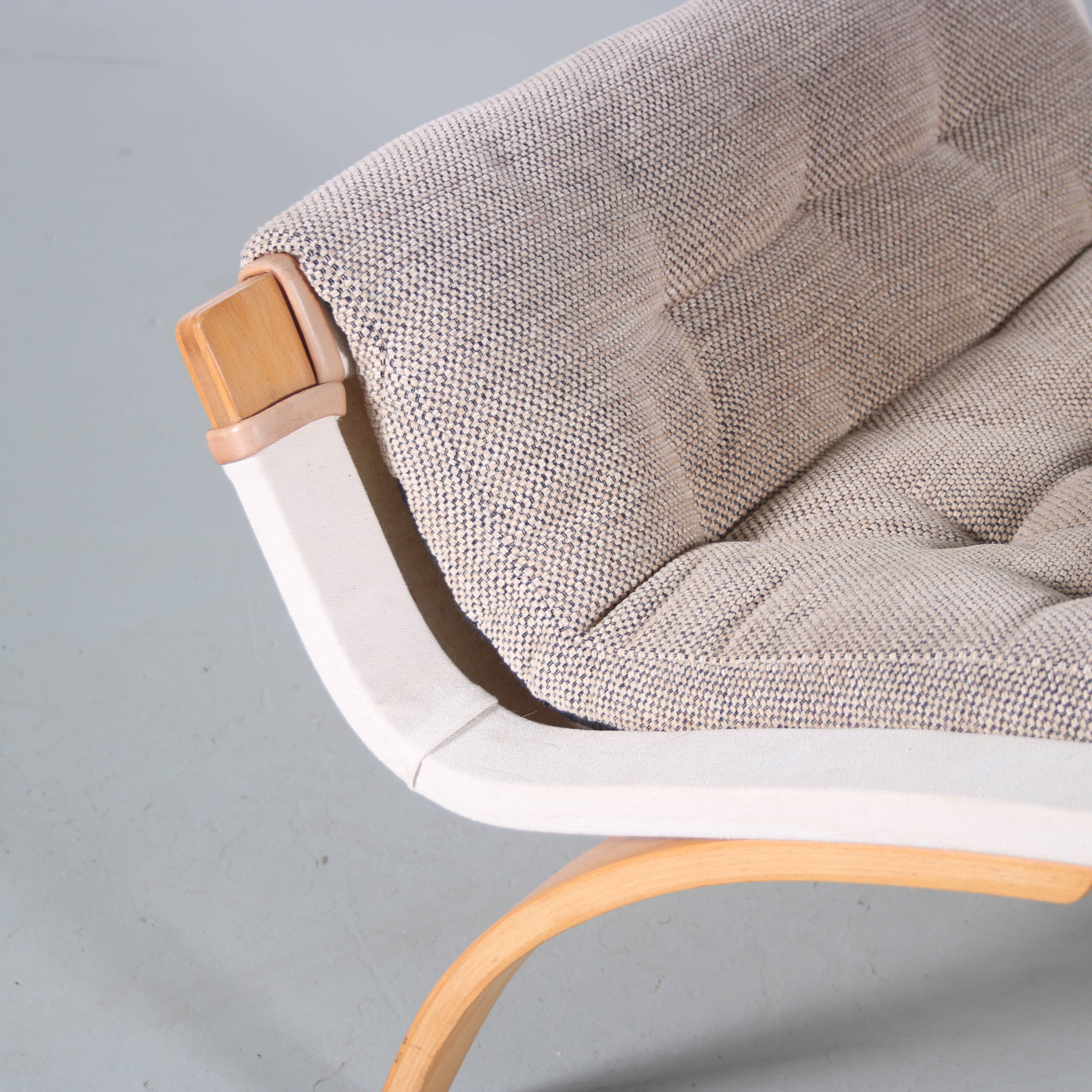 1960s “Pernilla” Chair + ottoman by Bruno Mathsson for DUX, Sweden