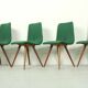 Set of 4 Teak Dining Chairs by van Os, 1950s