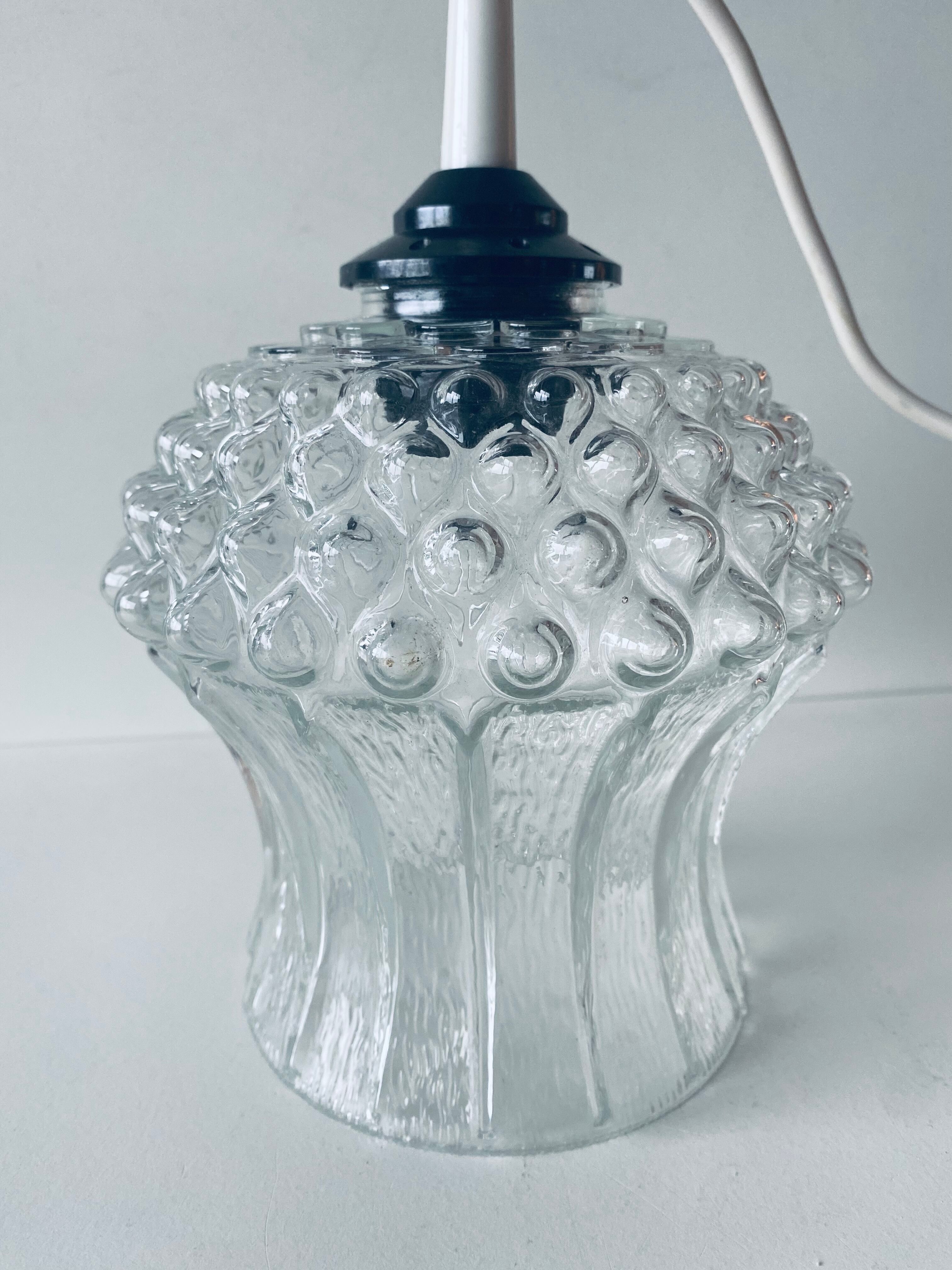 Vintage glass globe pendant lamp