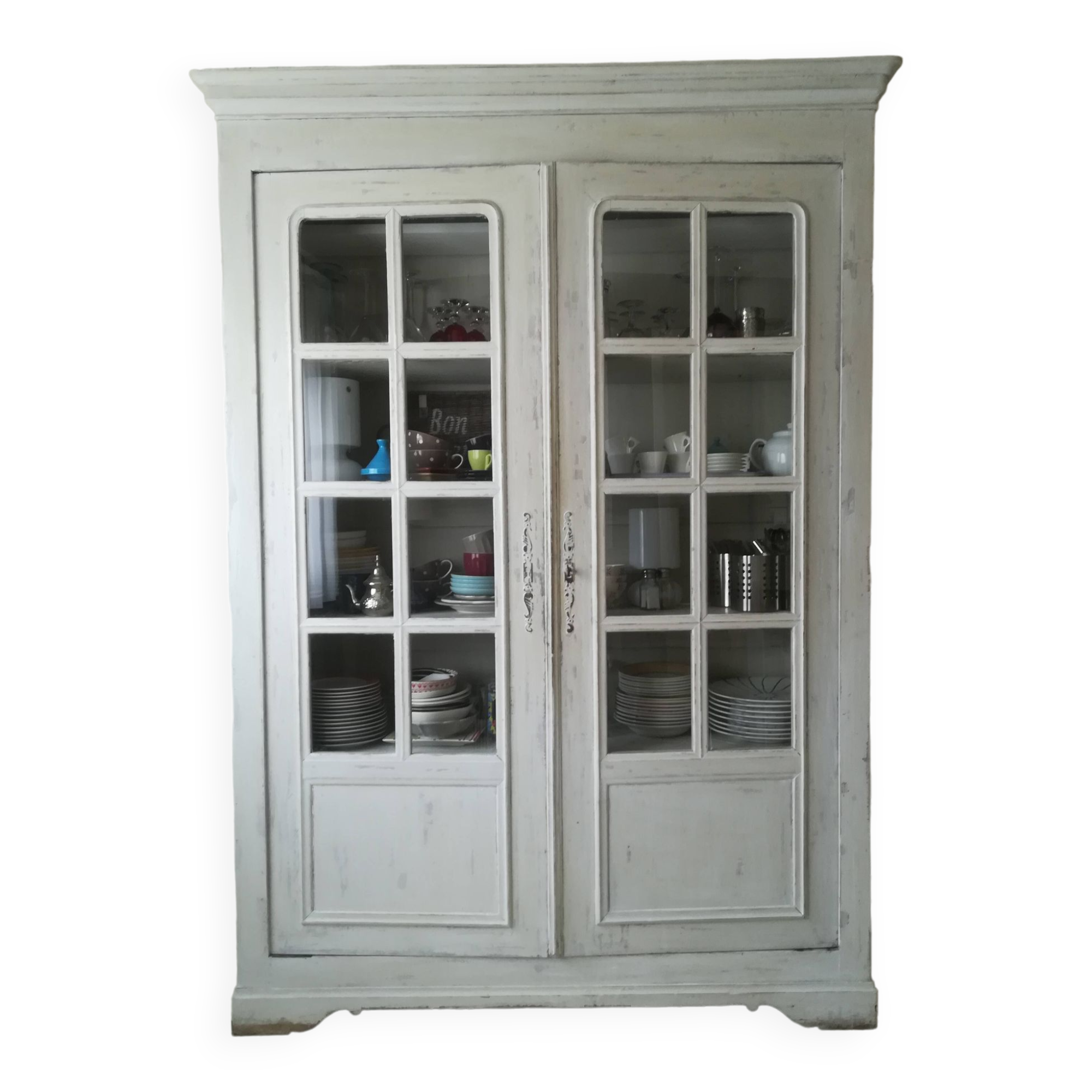 Old glazed bookcase or dresser