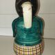Vintage figurative pitcher in glazed terracotta – Female character