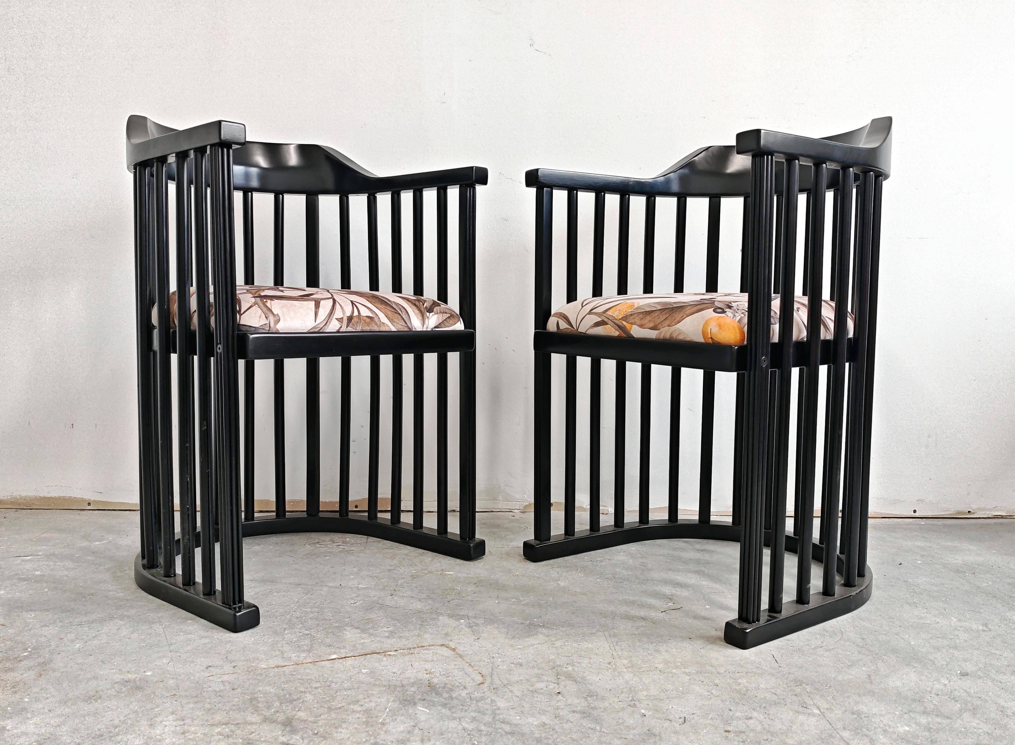 Paire de fauteuils Jugendstil Josef Hoffmann années 1910