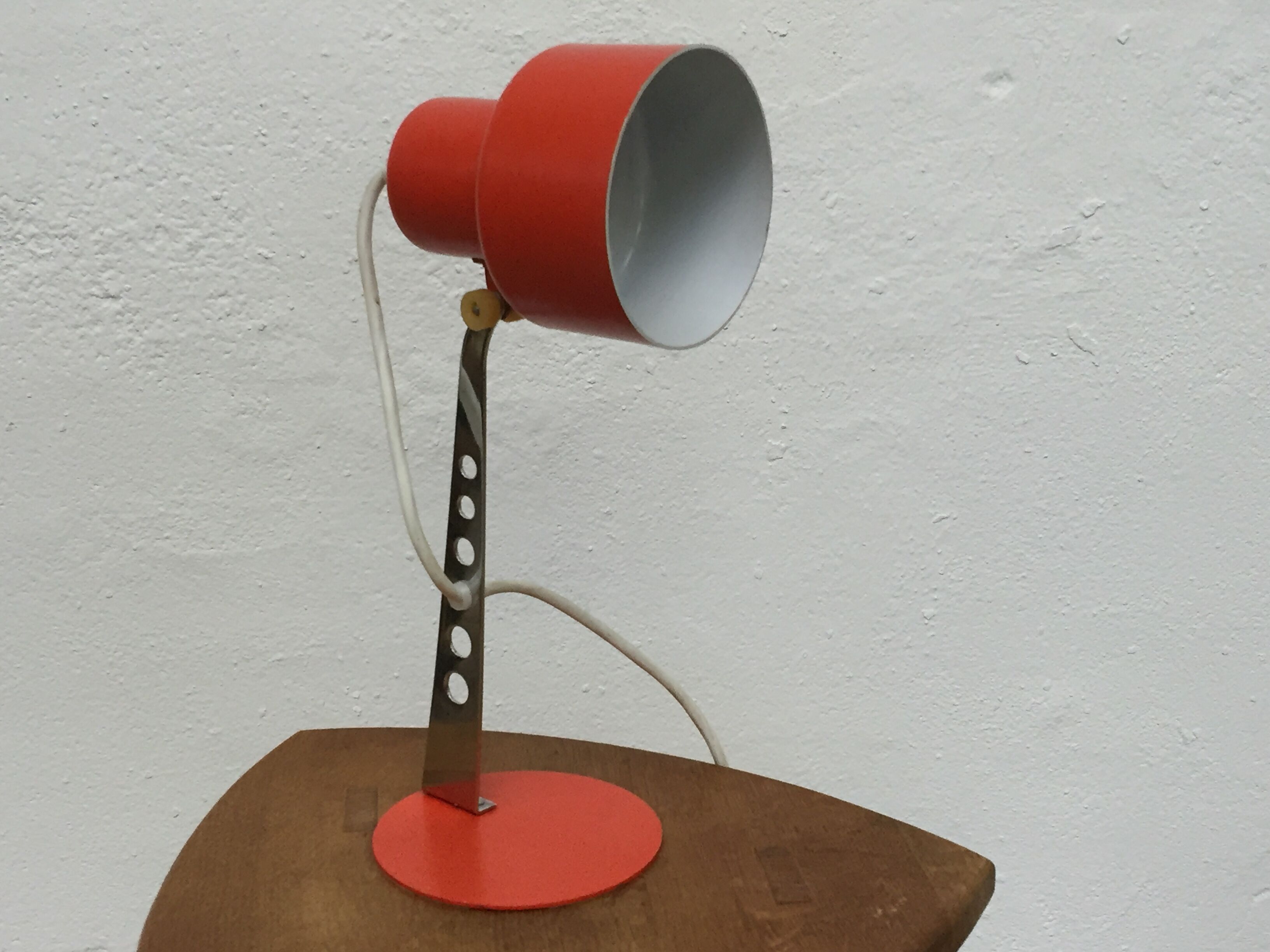Pair of orange lamps