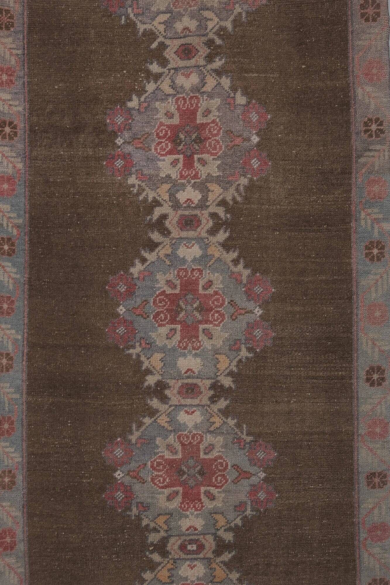 Vintage Turkish hallway rug 112x273 cm