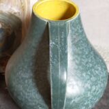 Vase céramique Allemande Art-Déco à l'émail moucheté modèle n°377