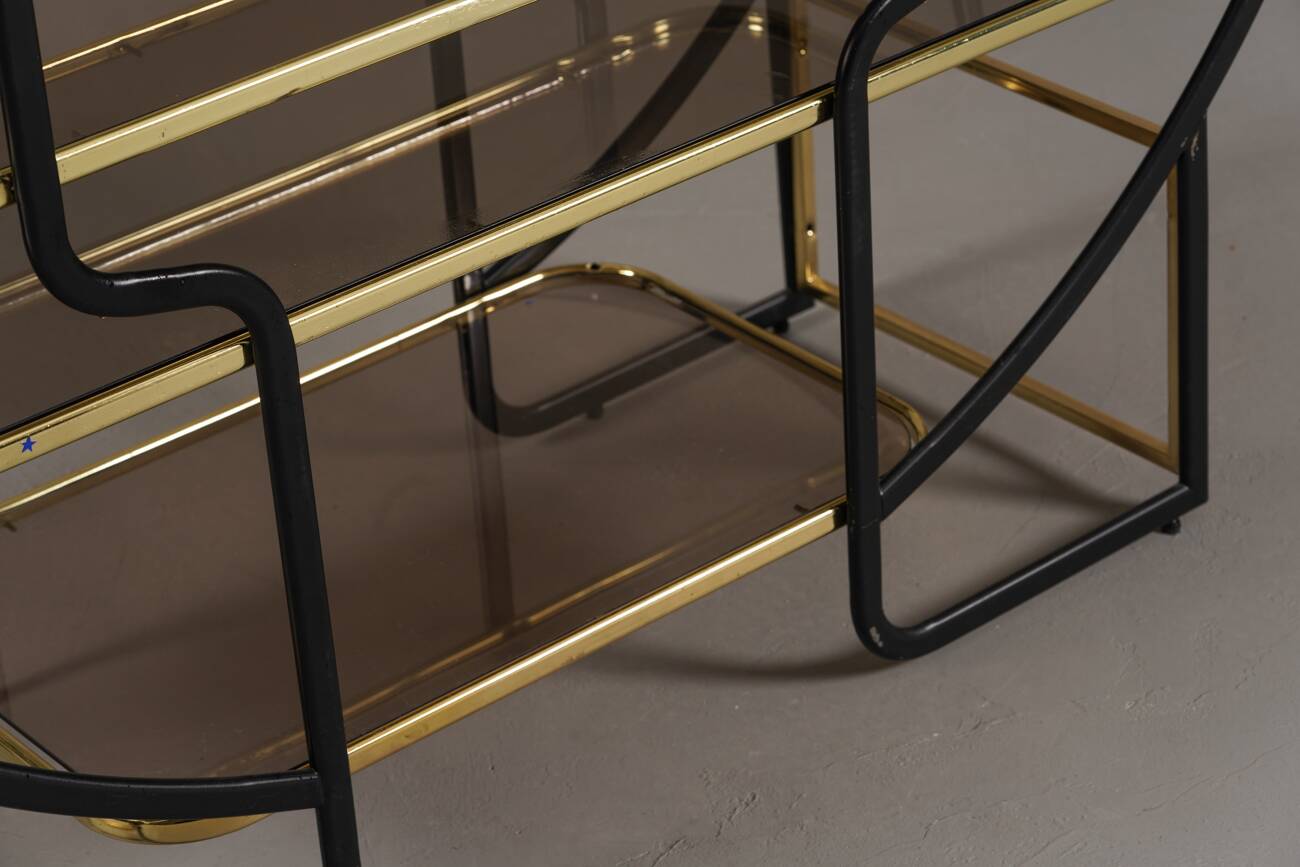 Vintage Hollywood Regency etagere shelf, Italy 1970s