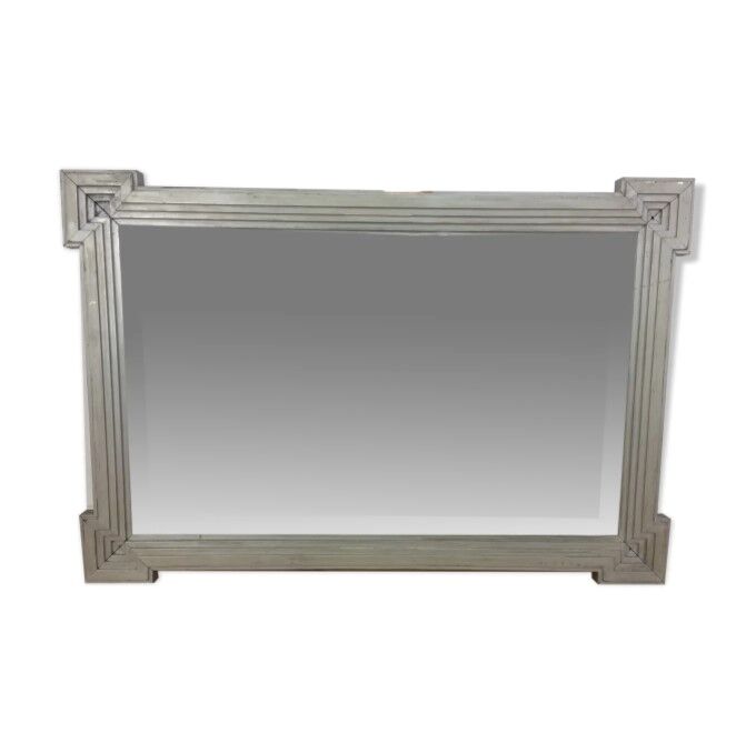 Miroir rectangulaire verre biseauté gris 55 x 80 cm