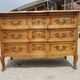 Louis XV style crossbow chest of drawers 3 drawers in walnut