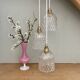 Vintage glass triple globe waterfall pendant light