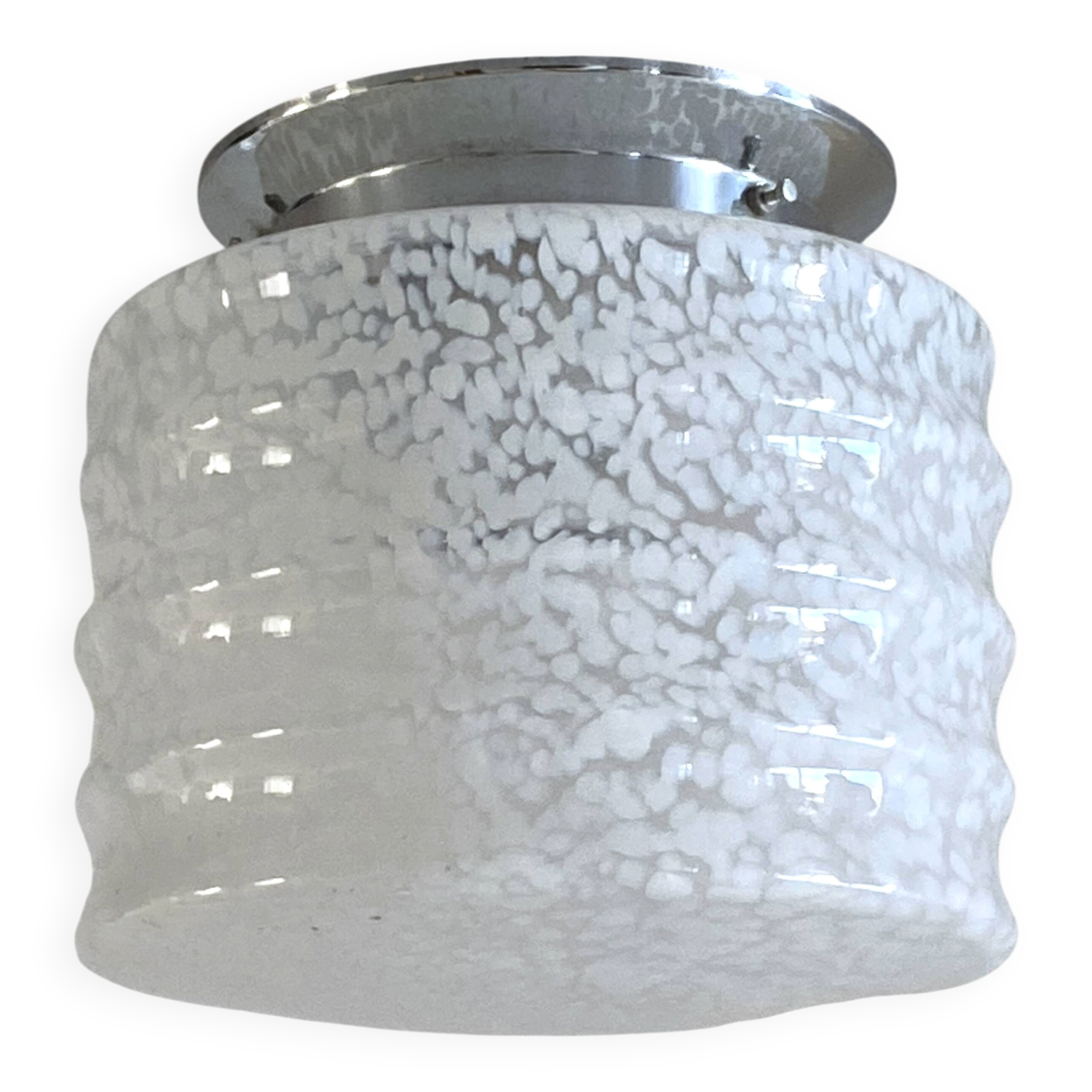 Clichy white glass ceiling light