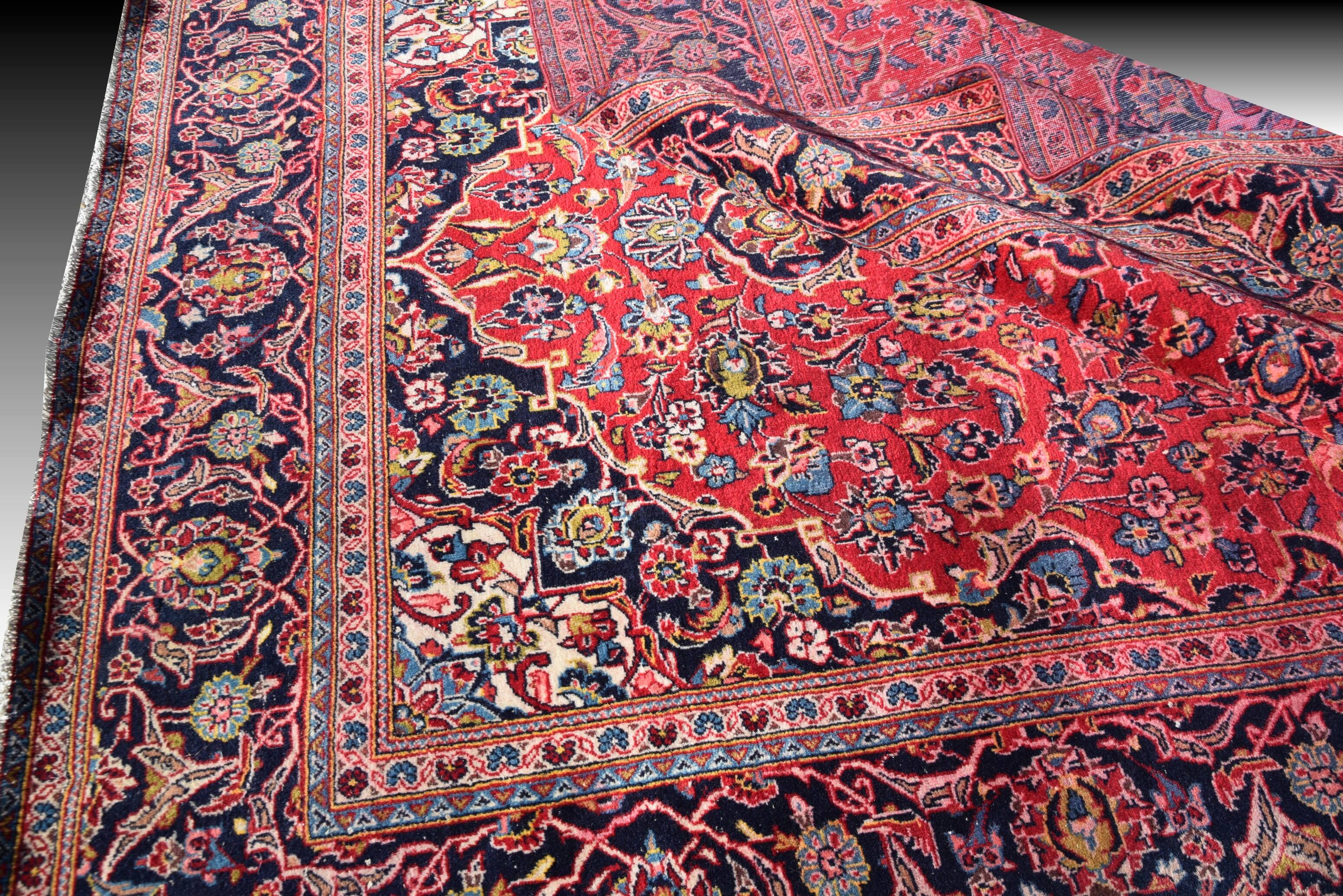 Tapis persan d'orient Iran KASHAN : 1.95 x 320 Mètres