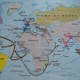 Vintage MDI school map "The World in the Early 19th Century"