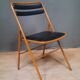 4 folding chairs metal and skai