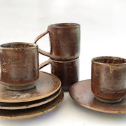 Set of 4 Puisaye stoneware coffee cups
