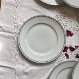8 old porcelain flat plates from the Couleuvre factory