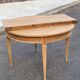 Extendable oval round table renovated in raw Louis XVI oak 200cm