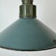 Industrial Petrol Enamel Military Pendant Lamp with Cast Aluminium Top