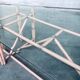 Organic Monumental Faux Bamboo Glass Top Dining Table in the style of McGuire, 1980s