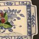 Gien cake dish, blue bird and fruit, design Isabelle de Borchgrave