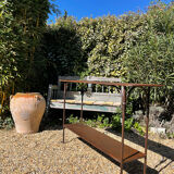 Handcrafted wrought iron console table