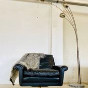 Vintage Danish mid-century leather lounge chair in black leather by G. Thams 1975