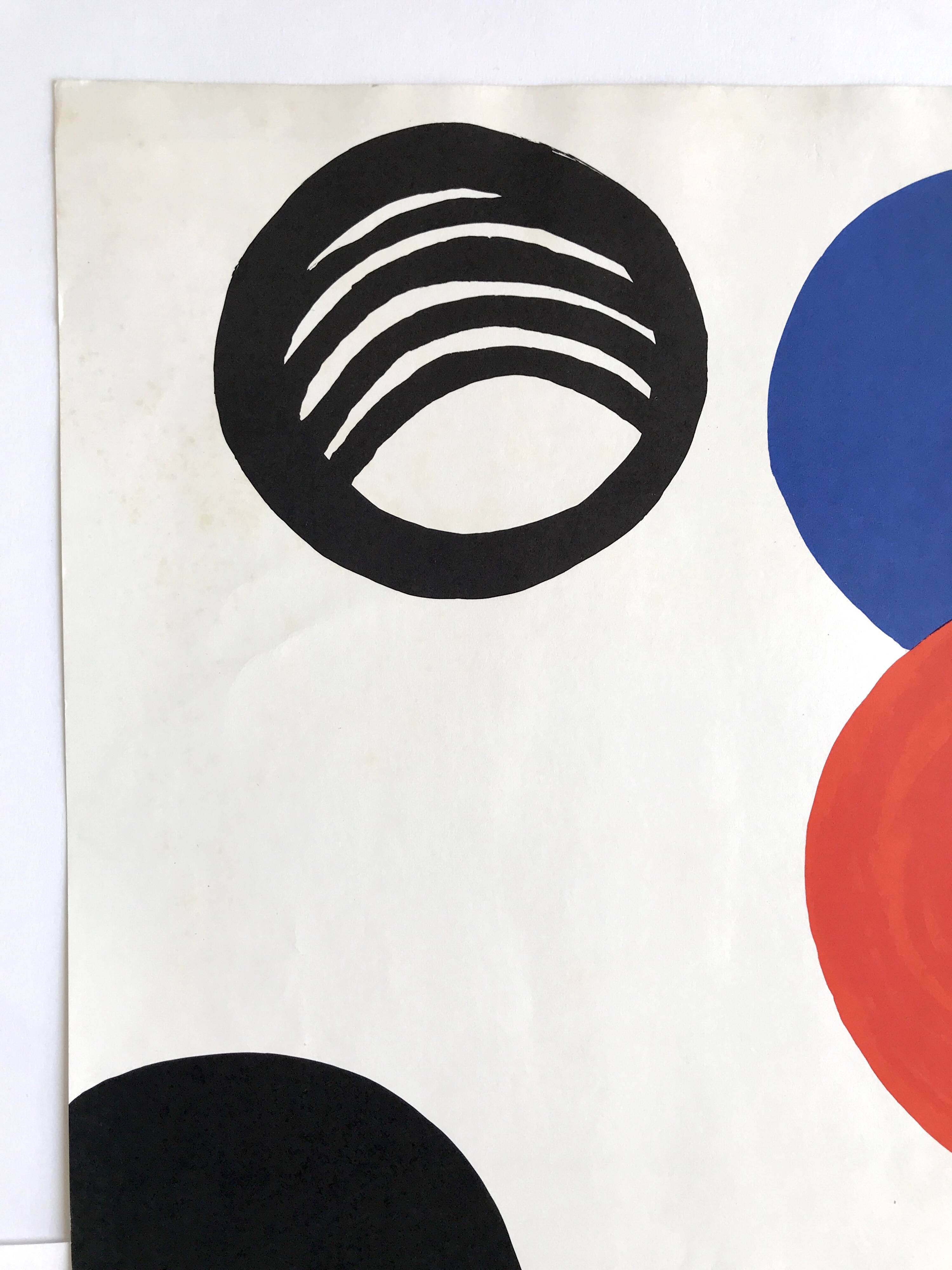 Original lithograph signed Alexander Calder, Pleasures of the Neophyte, 1976