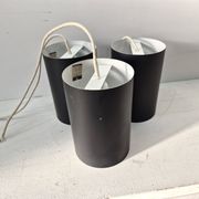 6 Louis Poulsen "pipe" pendant lights, 1960s, lacquered steel