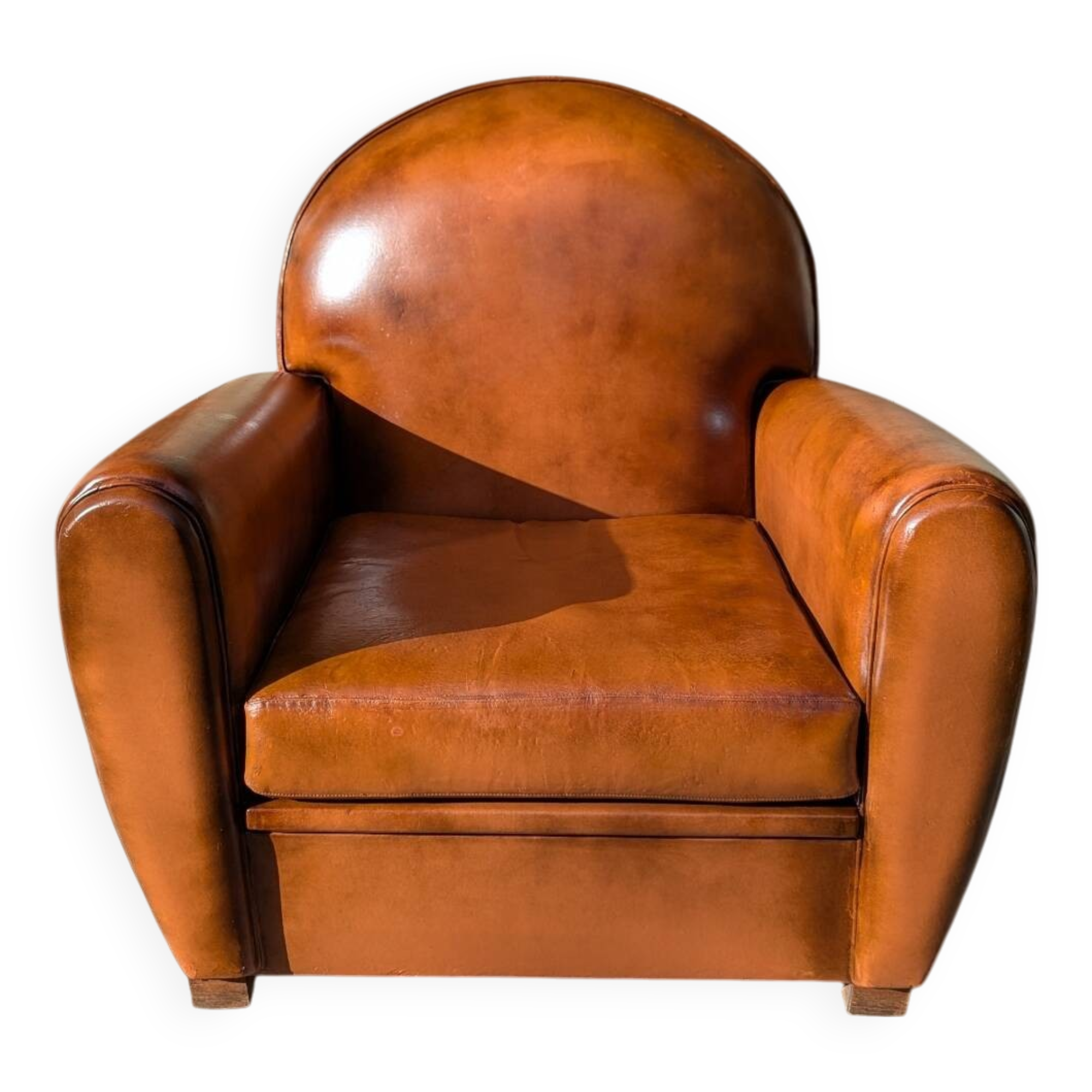 Fauteuil club en cuir