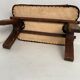 Vintage cowhide footrest