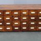 1940s Czechoslovak industrial bank drawer cabinet