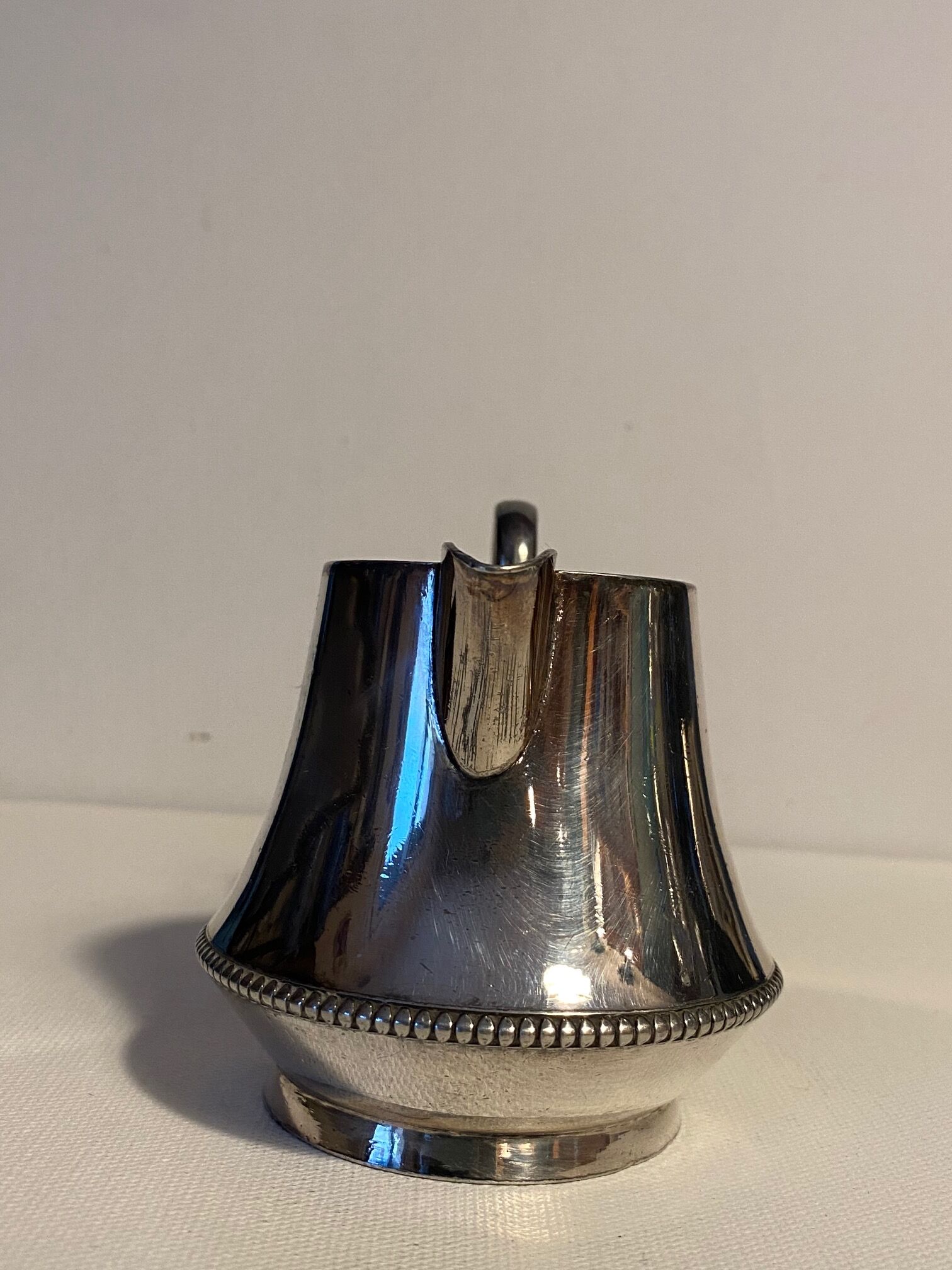 English milk pot silver metal HJ Linton