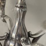Vintage Orbisa 5-branch chandelier in silver-plated metal, Alpaca base.