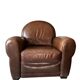 Vintage club armchair in Havana leather from the late 20th century