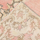 5x10 pink and beige classic turkish rug, 291x163cm