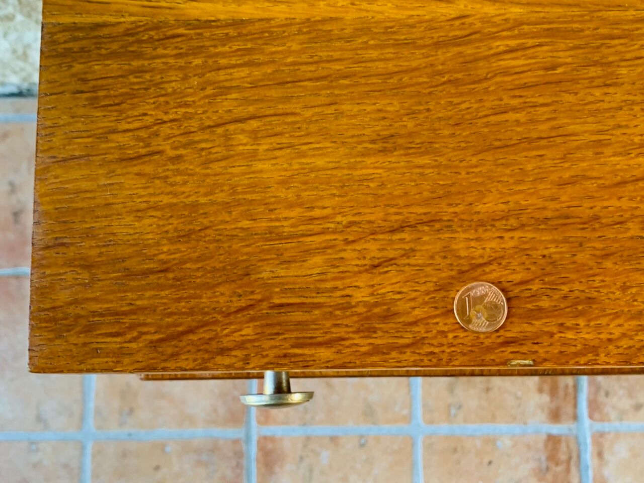 Vintage bedside table on compass legs, 1950 ́s