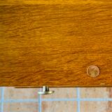 Vintage bedside table on compass legs, 1950 ́s