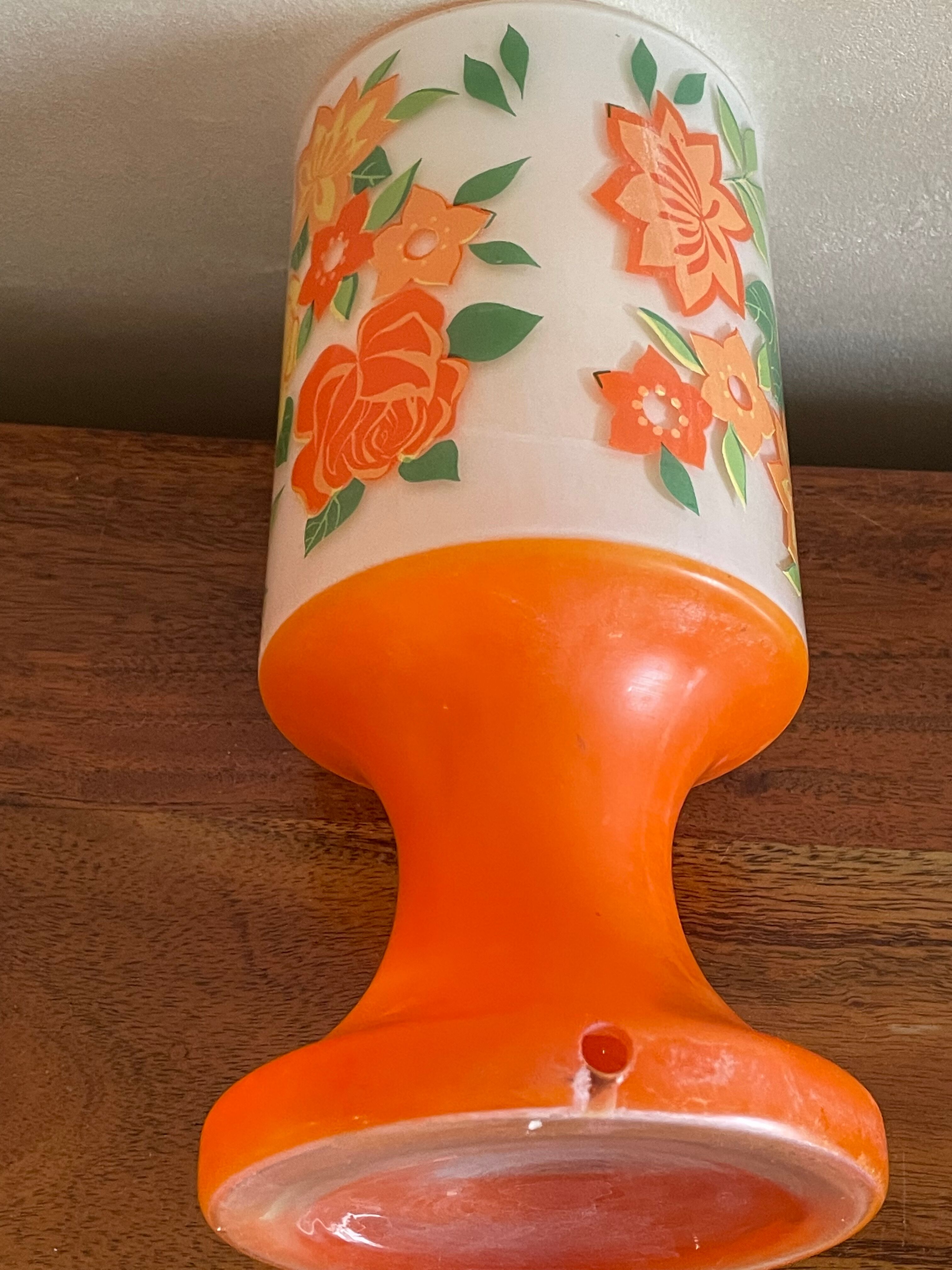 Flower glass lamp foot