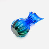 Large Murano Sommerso Vase 33cm - Cobalt Blue & Emerald - 2.8kg