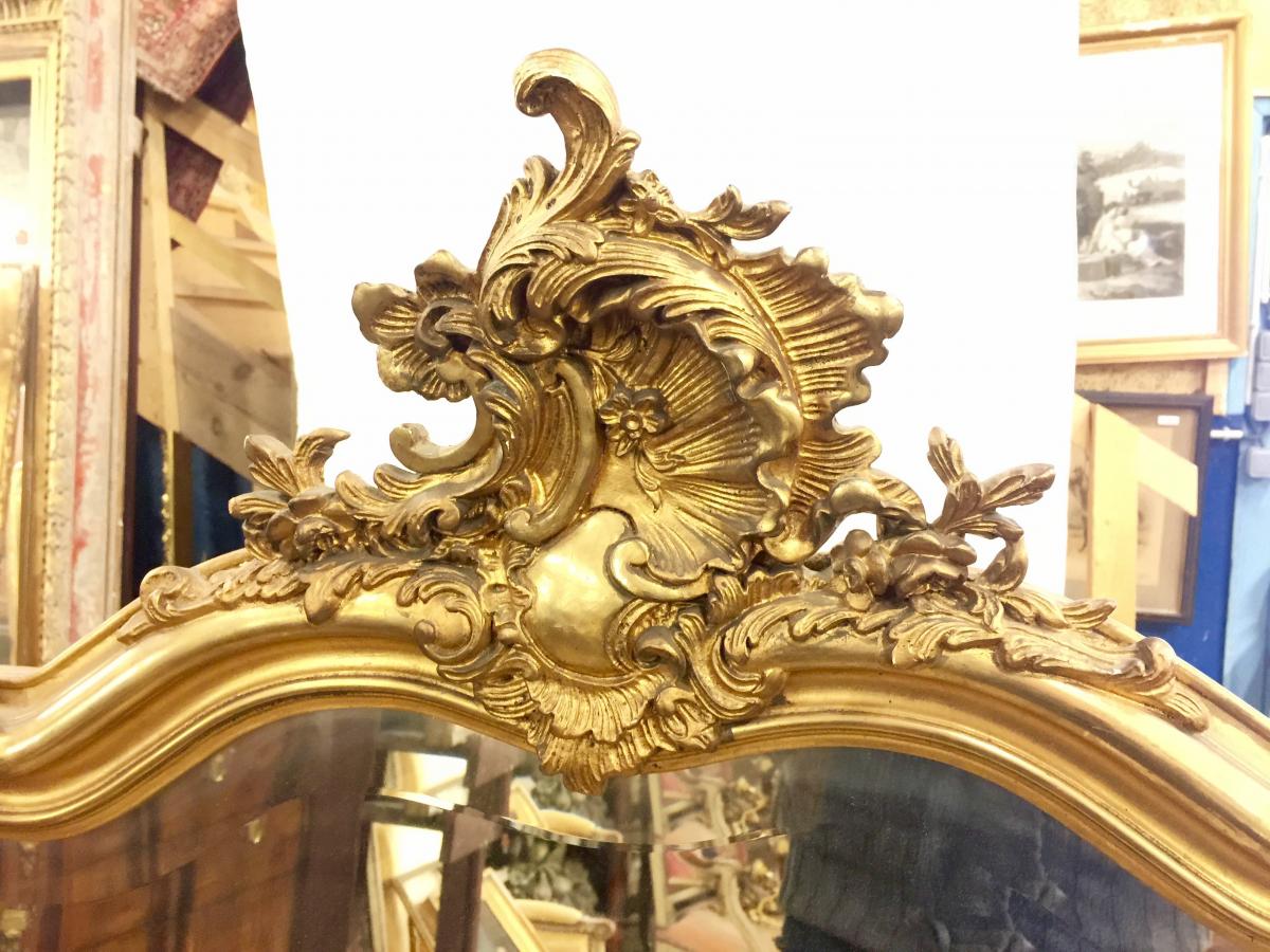 79 x 128 cm wooden fireplace mirror